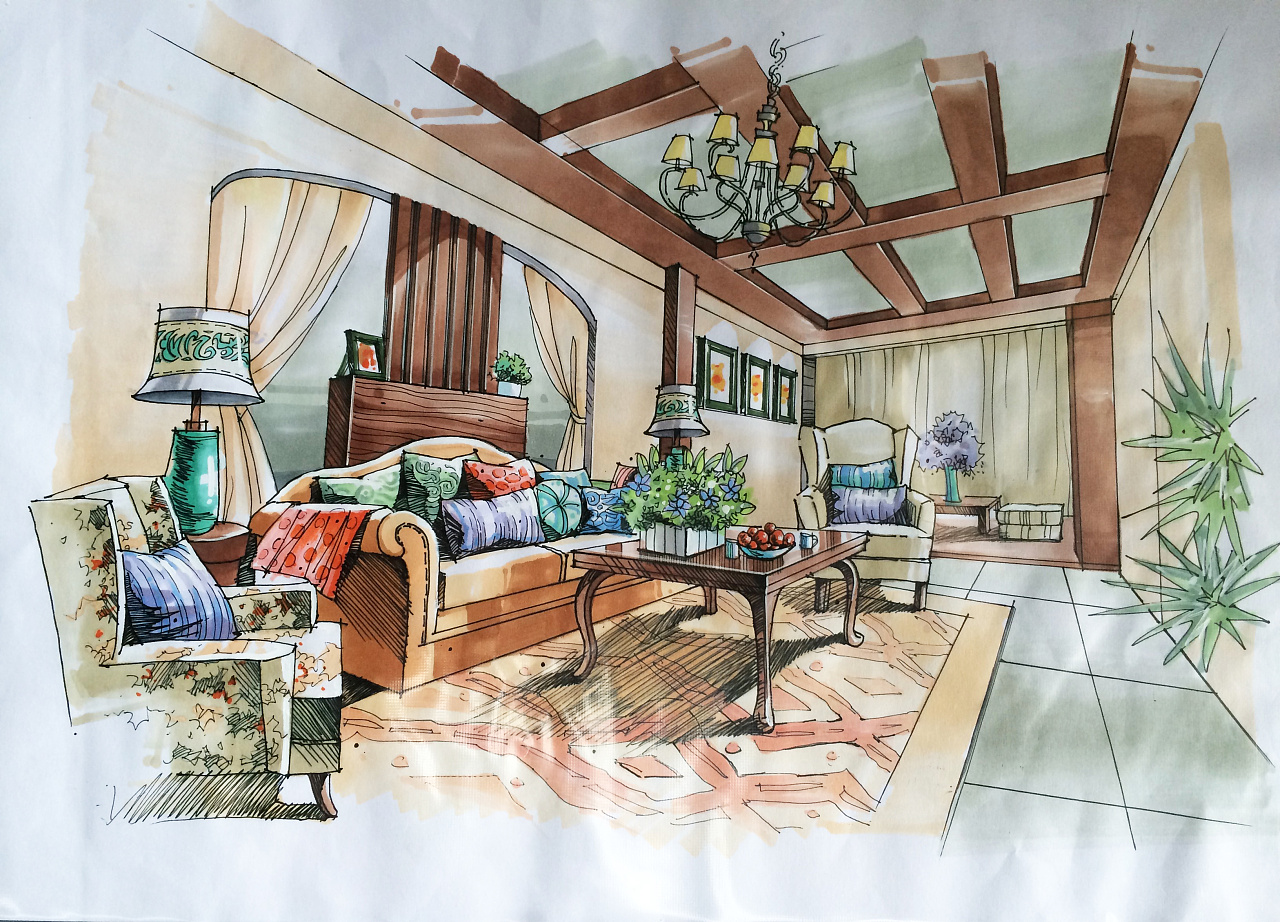 室內(nèi)手繪家具 藝術(shù)與設(shè)計(jì)的完美融合